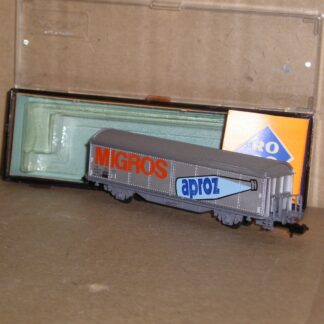 EW0688 "N" Roco 02326B? Swiss SBB Hbis wagon, "Migros", excellent used boxed.