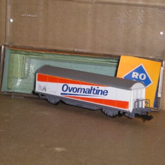 EW0687 "N" Roco 02326A? Swiss SBB Hbis wagon, "Ovomaltine", excellent used boxed.