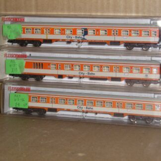 EC1216 "N" Fleischmann 8123/24/25 German DB City-Bahn rake of 3, excellent used boxed.