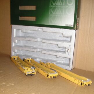 NAW0295s "HO" Kato 30-9046 Gunderson Maxi-IV Double Stack wagons TTX #733134 excellent used boxed.