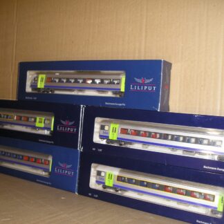 EC1214 "HO" Liliput Swiss BLS EWIII rake of 5 NINA coaches, excellent/near mint used/unused? boxed.