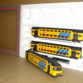 EC1200s "HO" Lima 9723 Netherlands NS "Panda" DDM1 double deck coach set of 3, excellent used boxed.