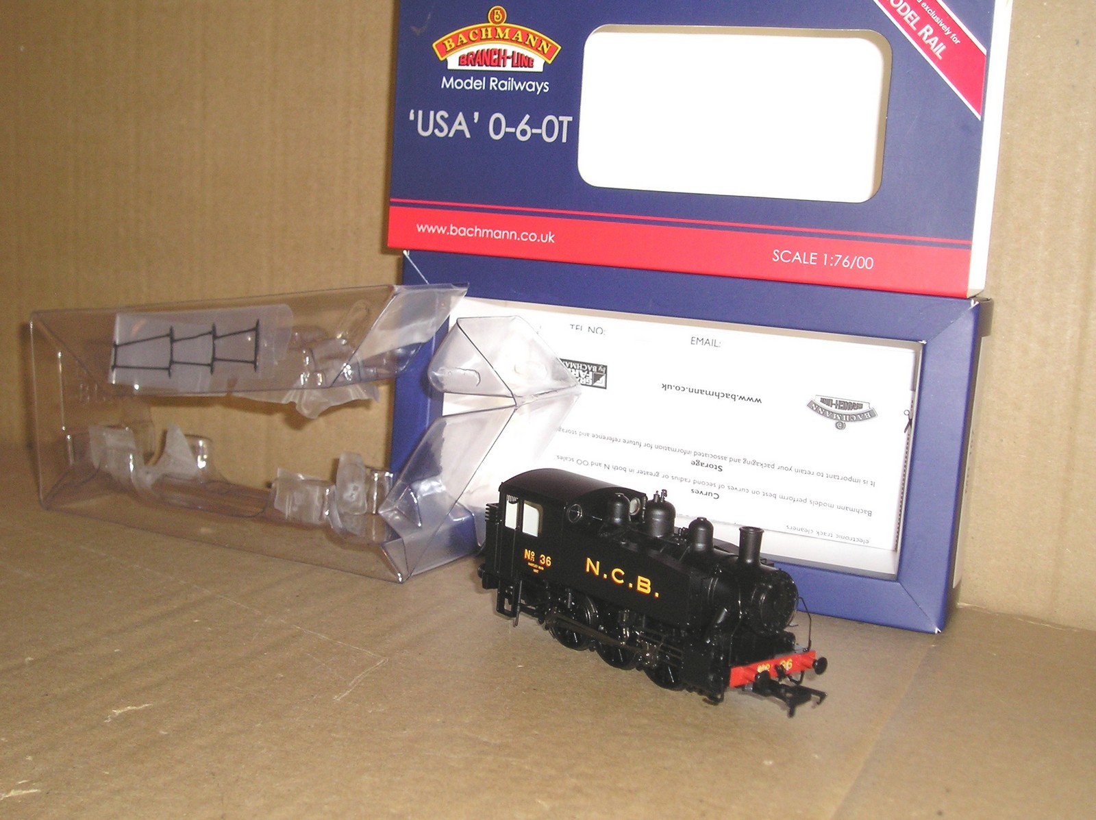 BL0331 Bachmann Model Rail MR-107 USA 0-6-0T N.C.B #36 black, VNMB