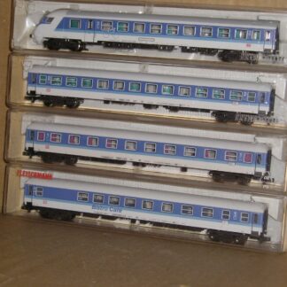 EC1187 "N" Fleischmann 8175/76/77/78 German DB rake of 4 coaches, excellent used boxed.