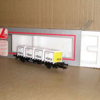 EW0369 Lima 3220 Danish DSB Ljlps DSBgods wagon, +box containers, excellent used boxed.