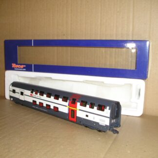 EC0434 Roco 45461 Swiss SBB Double Deck AD coach very near mint boxed.