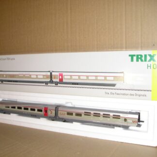 EC0433s Trix 23263 Frence SNCF TGV Lyria coaches add-on set 3, looks new unused boxed.