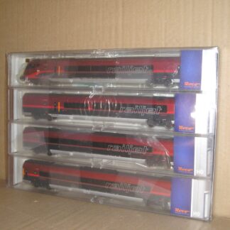 EC0438s Roco 64124 Austria OBB Railjet set of 4 coaches inc. driving trailer, looks mint unused boxed.