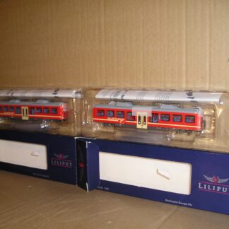 NG0084 "HOe" Liliput Austria Zillertalbahn driving & second class coaches, near mint/mint unused boxed.