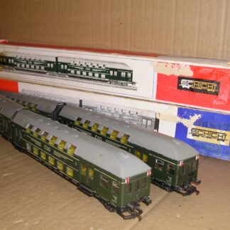 EC1123s Schicht 426/1106/7? Czech CSD articulated Double Deck coach rake of 4, good used boxed.