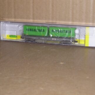 EW0668 "N" 15276-03 Swiss SBB Hupac wagon and Hangartner 20' trailers/containers, excellent used/unused? boxed.