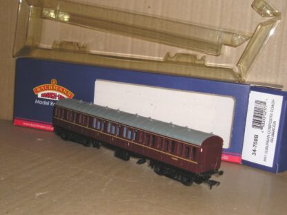 BC1021 Bachmann 34-700B Suburban 1st/2nd coach maroon, excellent used boxed.
