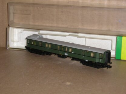 EC1064 "N" Minitrix 13152? German DR PwPost4ü coach excellent used/unused boxed.