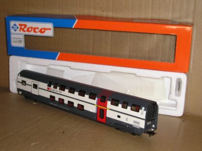 EC1058 Roco 45466 Swiss SBB Double Deck 1st class AD coach excellent used/unused boxed.
