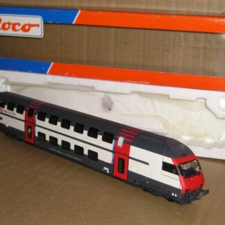 EC1057 Roco 45464 Swiss SBB Double Deck Driving Trailer 2nd class Bt coach excellent used/unused? boxed.