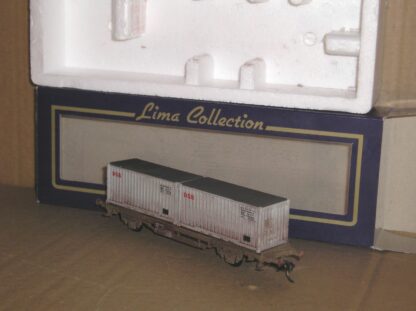 EW0655 Lima 3232 Denmark DSB container wagon weathered, used/unused? boxed.