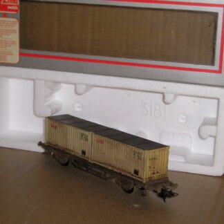 EW0654 Lima 3232 Denmark DSB container wagon weathered, used/unused? boxed.