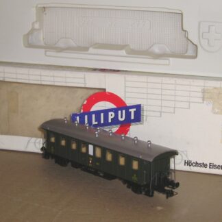 EC1025 "HO" Liliput 278 50? Swiss SBB 3rd class old timer coach, good used boxed.