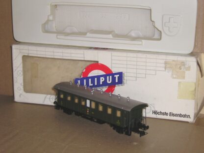 EC1025 "HO" Liliput 278 50? Swiss SBB 3rd class old timer coach, good used boxed.