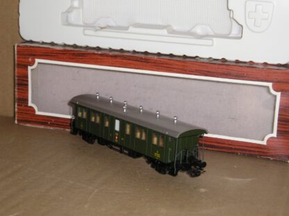 EC1024 "HO" Liliput 278 50? Swiss SBB 2nd class old timer coach, good used boxed.