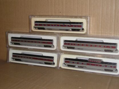 NAC0147 "N" Con-Cor 85' Erie Lackawanna coaches rake of 5, excellent boxed.