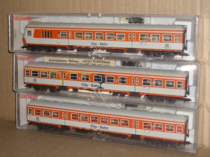 EC0960 Fleischmann 5123/4/5 German DB City-Bahn set of 3 coaches, excellent used boxed.