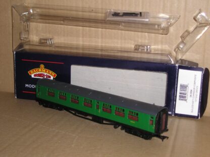 BC0796 Bachmann 34-554 BR(SR) Bullied Corridor Composite coach excellent used boxed.