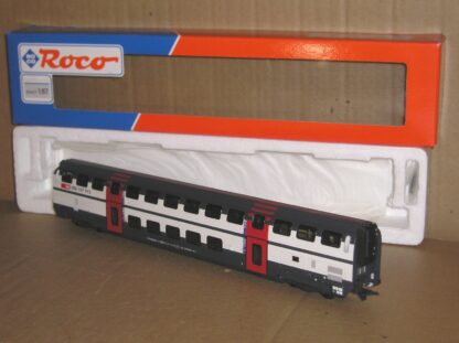 EC0853 Roco 45462 Swiss SBB Double Deck B coach very near mint boxed.