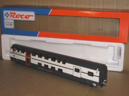 EC0851 Roco 45461 Swiss SBB Double Deck AD coach very near mint boxed.