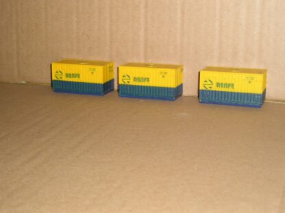 EW0291ub Spain RENFE 16 foot (57mm) containers x3 good used unboxed.